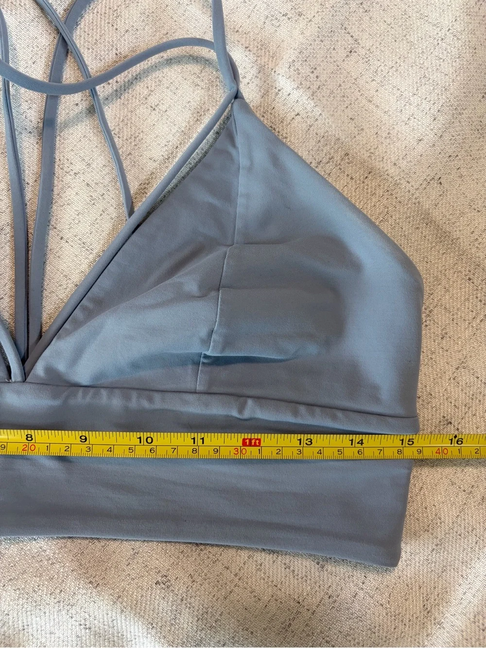 Pushing Limits Lululemon Strappy Sports Bra in Dusty Blue Size 12 EUC